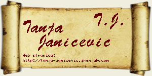 Tanja Janićević vizit kartica